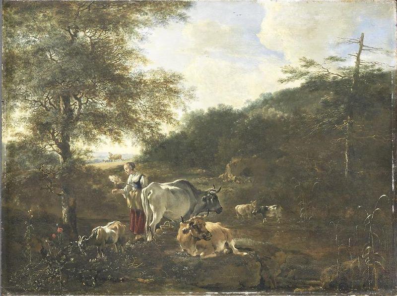 Adam Pijnacker Landscape with cattle Sweden oil painting art